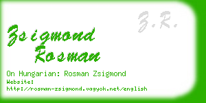 zsigmond rosman business card